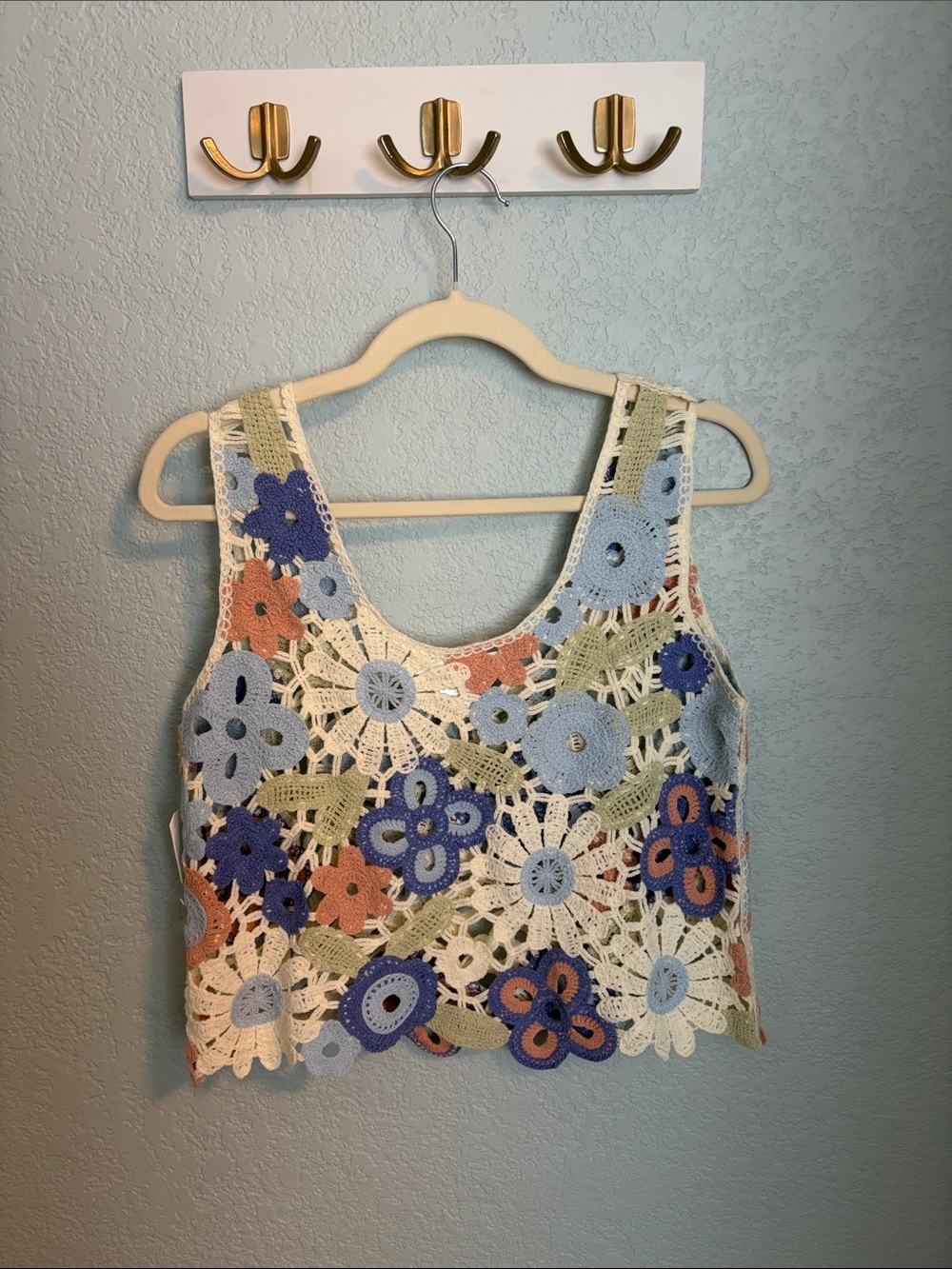 NWT Altar’d State Crochet Floral Tank Top - Multicolor - Picture 5 of 7